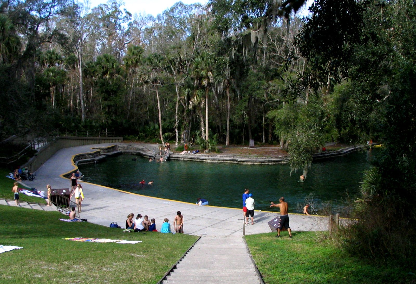 El área de baño de Wekiwa Springs State Park cerca de Apopka, Florida
